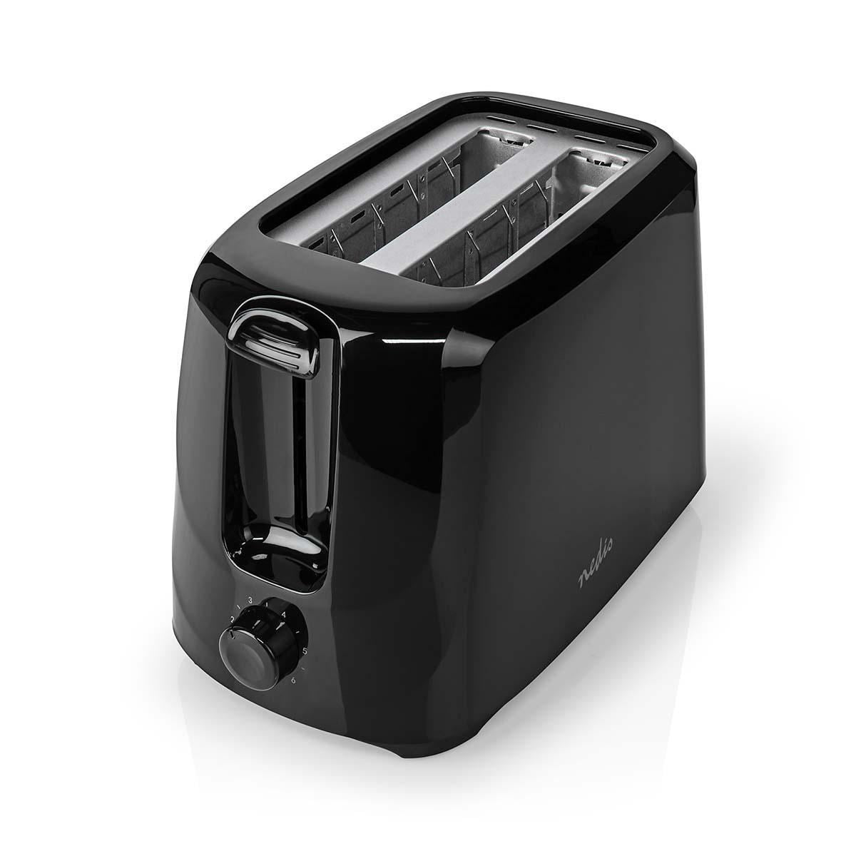 Nedis Toaster 2 Slots with 6 Browning levels Black - KABT150EBK