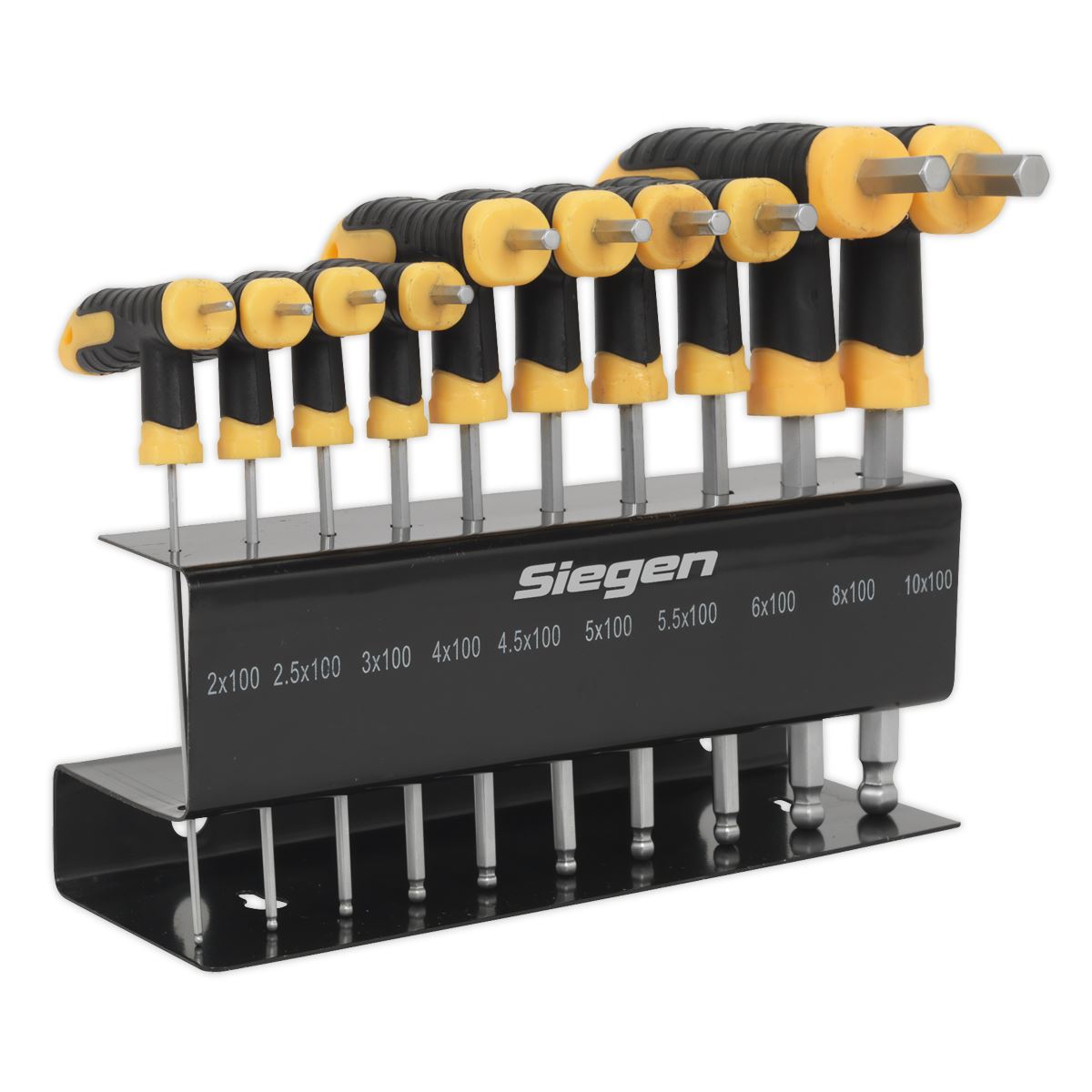 Sealey Ball-End Hex Key Set 10pc T-Handle Metric S01150