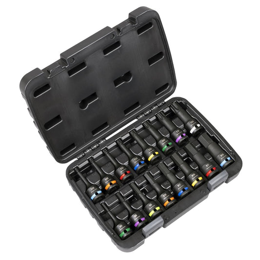 Sealey Premier Hex & TRX-Star Impact Socket Bit Set 1/2"Sq Drive 16pc AK56005
