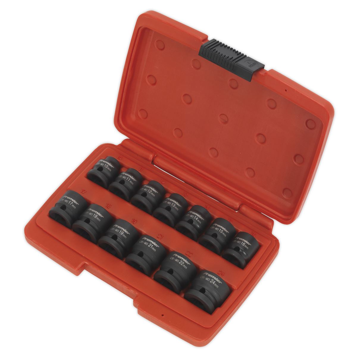 Sealey Impact Socket Set 13pc 1/2"Sq Drive Low Profile Metric AK5613LP