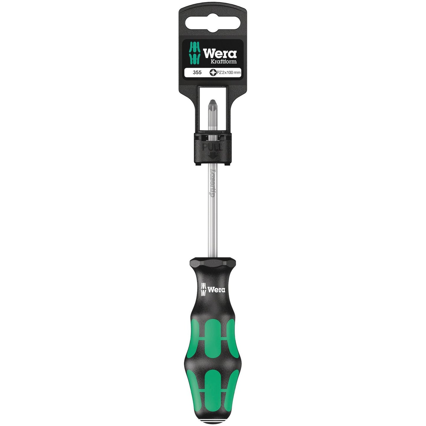 Wera 355PZ Sb Screwdriver PZ2/100 K'Form Plus Hangered 100057