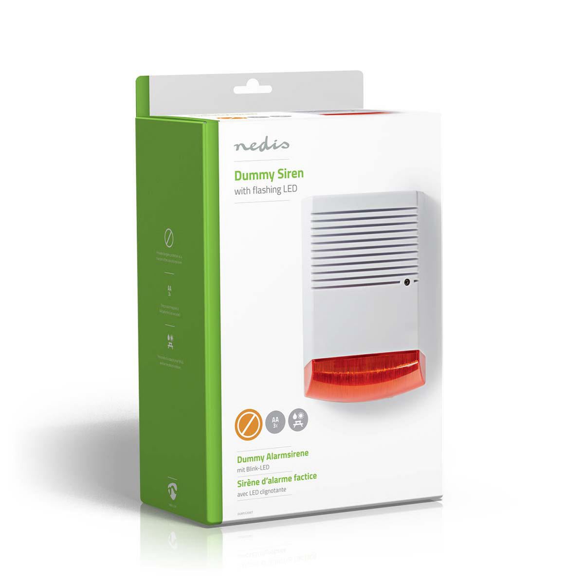 Nedis Dummy Security Siren IP44 White/Orange DUMSS20WT