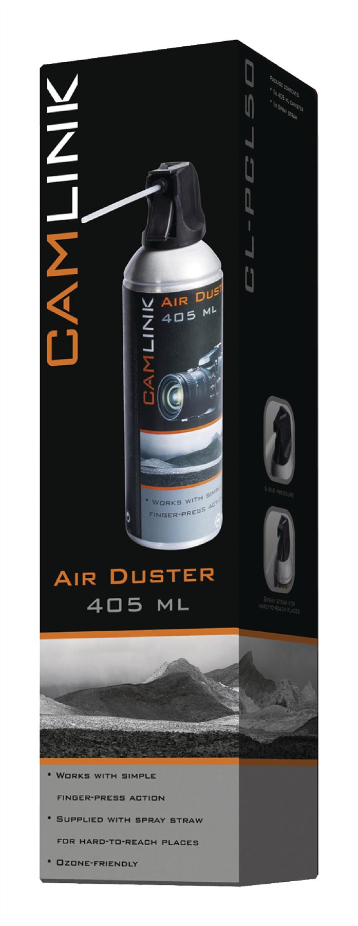 Camlink Air duster 405ml remove dust and dirt from cameras & lenses,