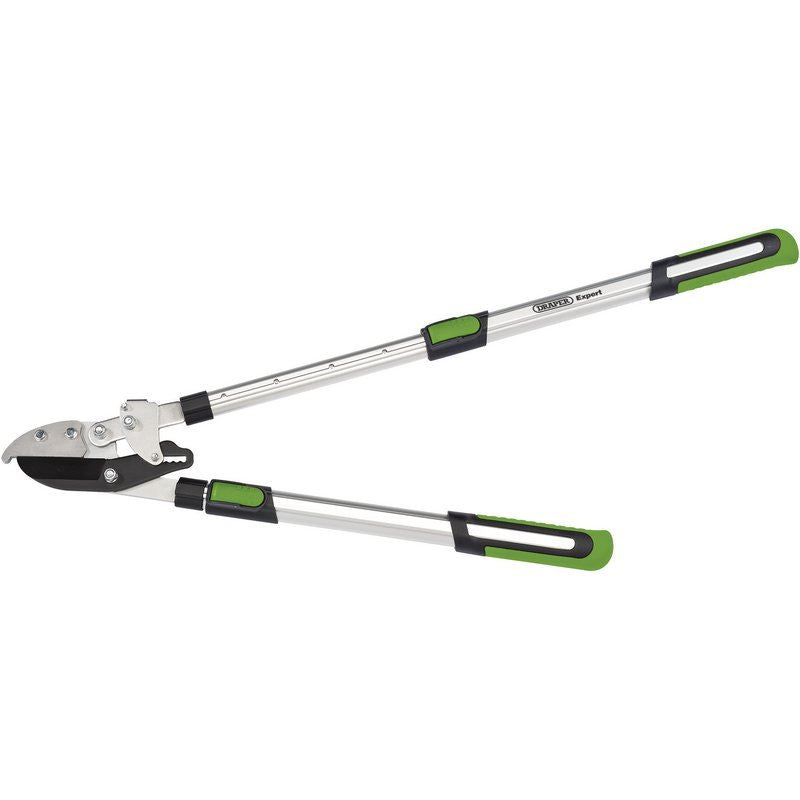 Draper Telescopic Soft Grip Anvil Ratchet Action Loppers with Aluminium Handles - 36826