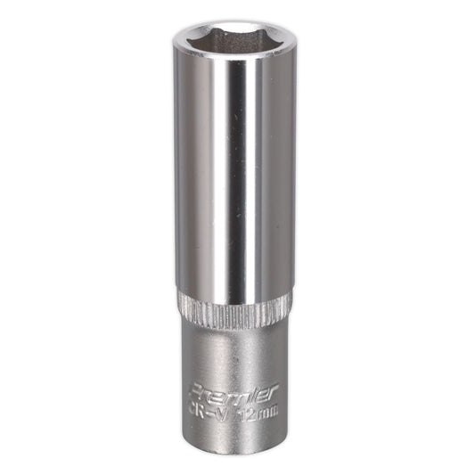 Sealey WallDrive Socket 12mm Deep 3/8"Sq Drive S3812D