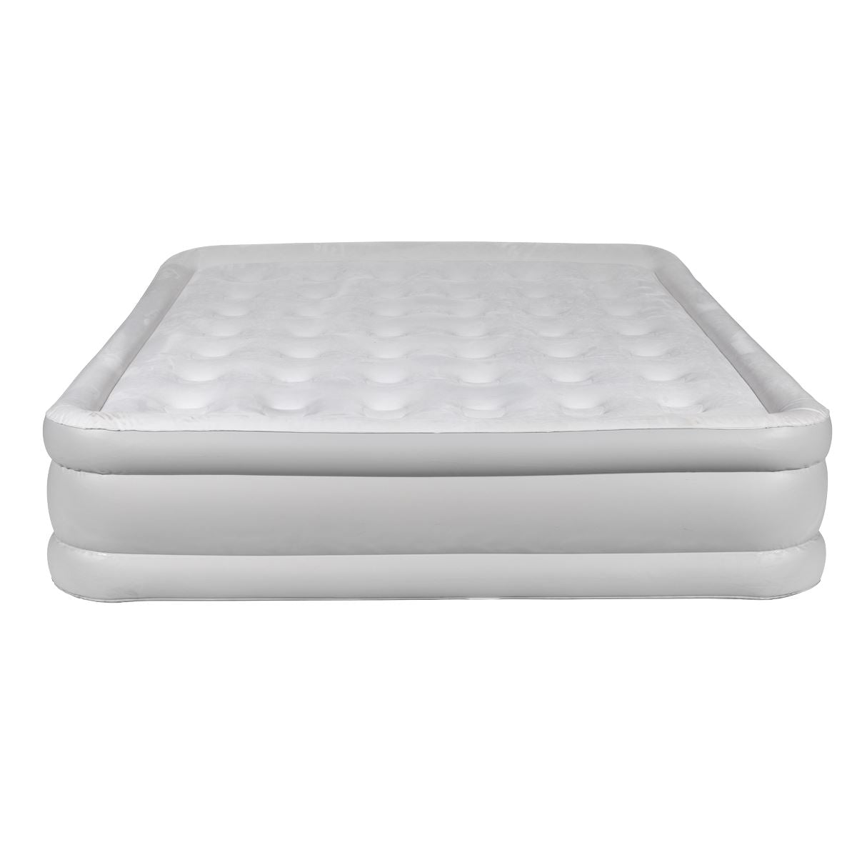 Sealey Dellonda, Queen, Inflatable High Raised Flocked Air Bed, with Removable Rapid-Air Electric Pump, Carry Bag, Self Inflation/Deflation and Coil Beam Construction, For Home and Camping, 203x157x47cm, DL145 DL145