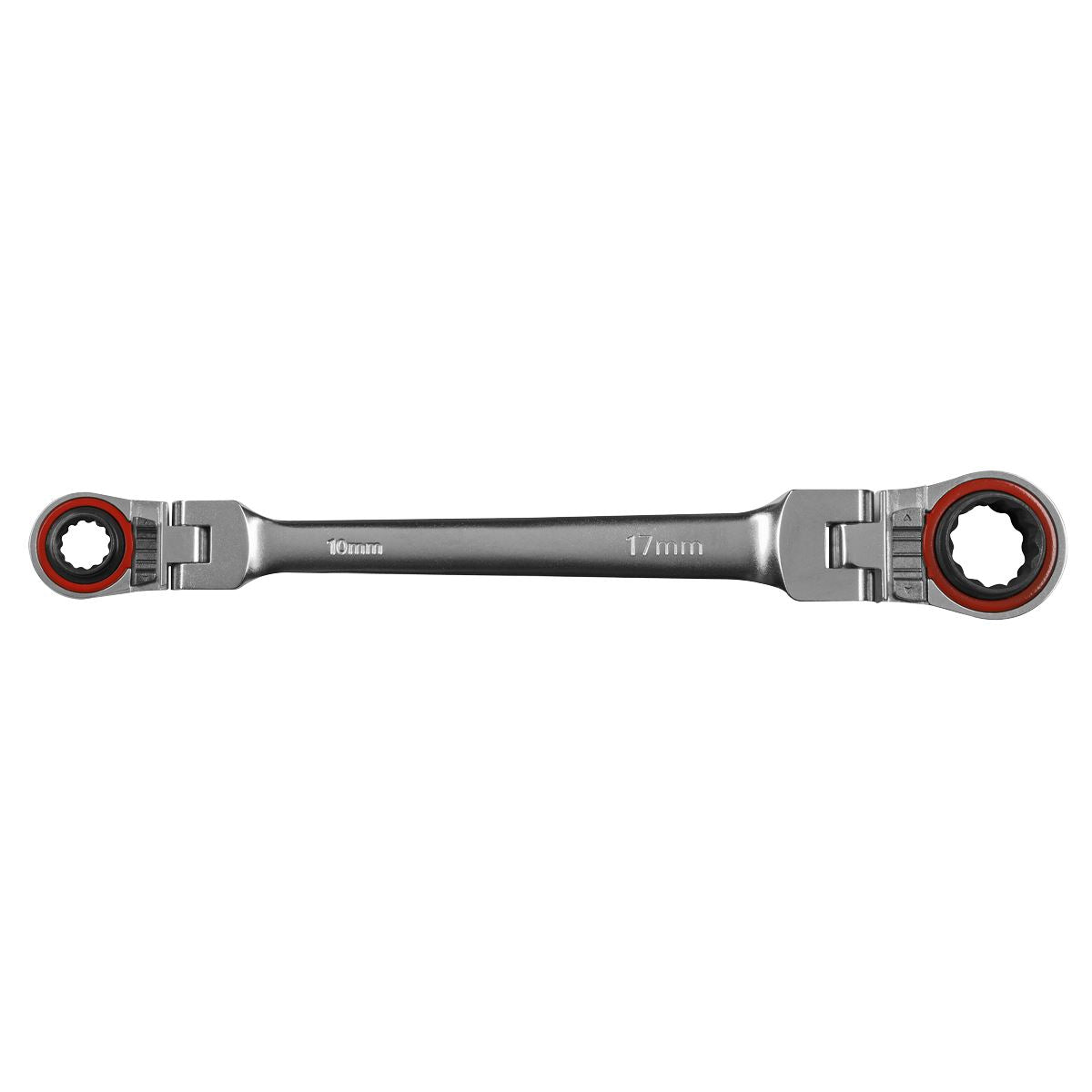Sealey Ratchet Ring Spanner 4-in-1 Flexi-Head Reversible Metric AK63947