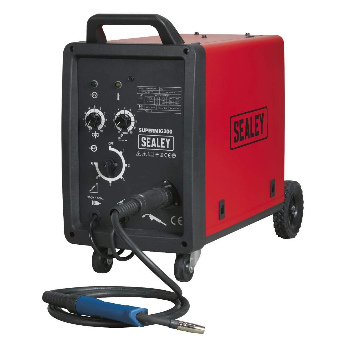 Sealey Professional MIG Welder 200A 230V with Binzel Euro Torch SUPERMIG200