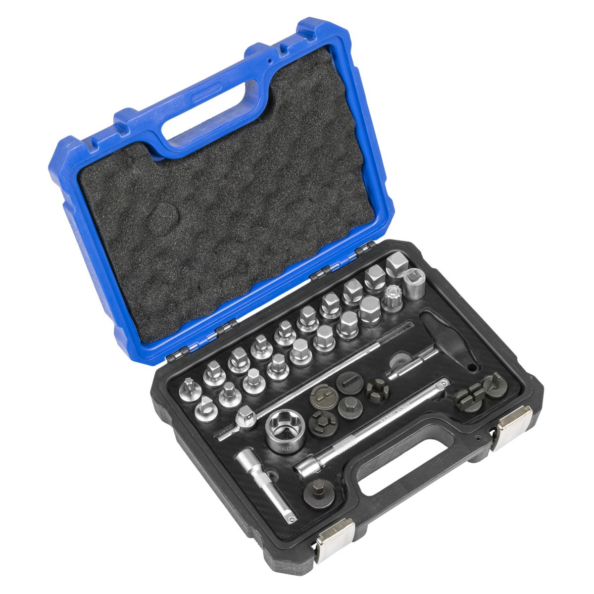 Sealey Master Oil Drain Plug Removal Kit 33pc AK758