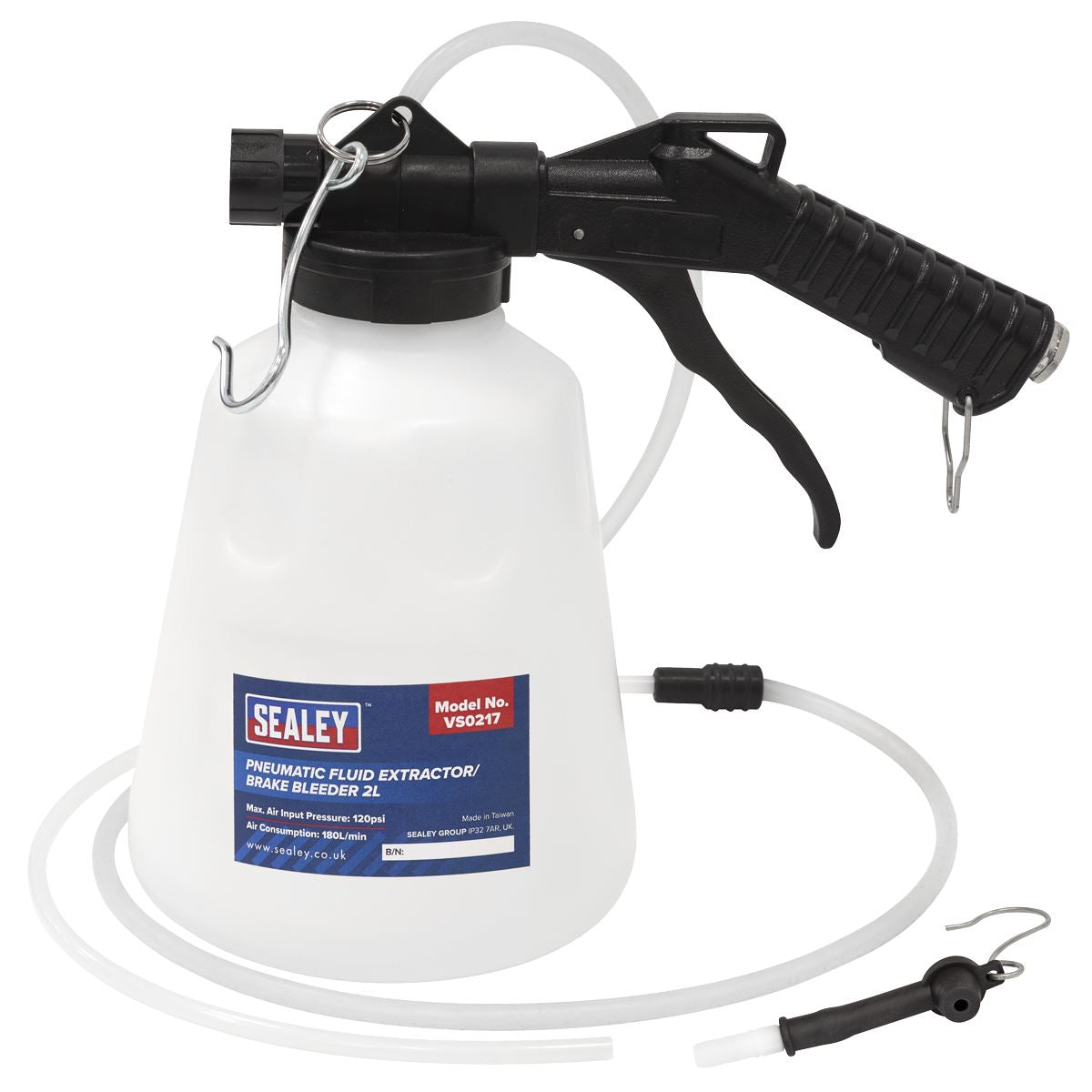 Sealey Pneumatic Fluid Extractor/Brake Bleeder 2L VS0217