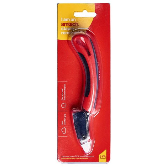 Amtech Heavy Duty Staple Remover Lifter Upholstery Tack Remover Grip Handle - B3810