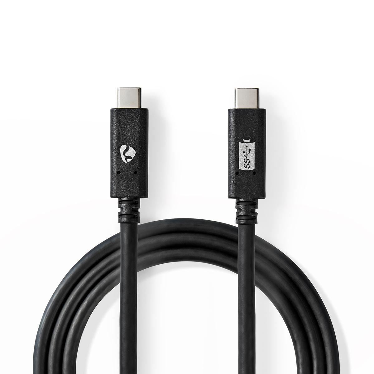 Nedis USB 3.1 Cable (Gen2) USB-C Male to USB-C Male 1m Black - CCGW64750BK10