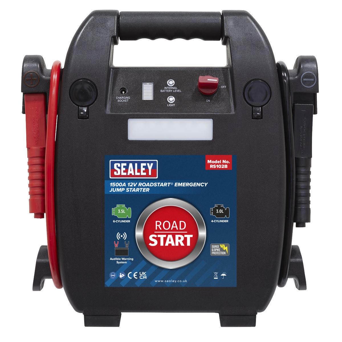 Sealey RoadStart Emergency Jump Starter 12V 3.5L 6-Cylinder RS102B