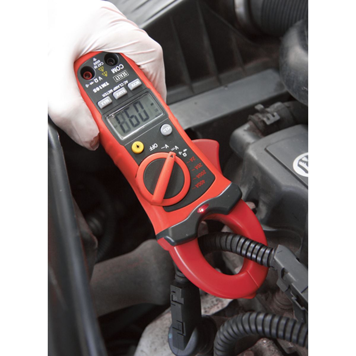 Sealey Prof Auto-Ranging Digital Clamp Meter NCVD - 6-Function TM105