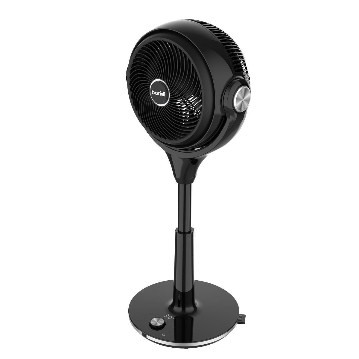 Baridi Pedestal Fan with Remote Control 10" - Black DH143