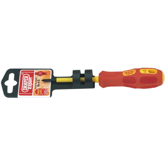 Draper 1x Expert No.0x60mm Insulated Cross Slot Screwdriver Professional Tool - 69221
