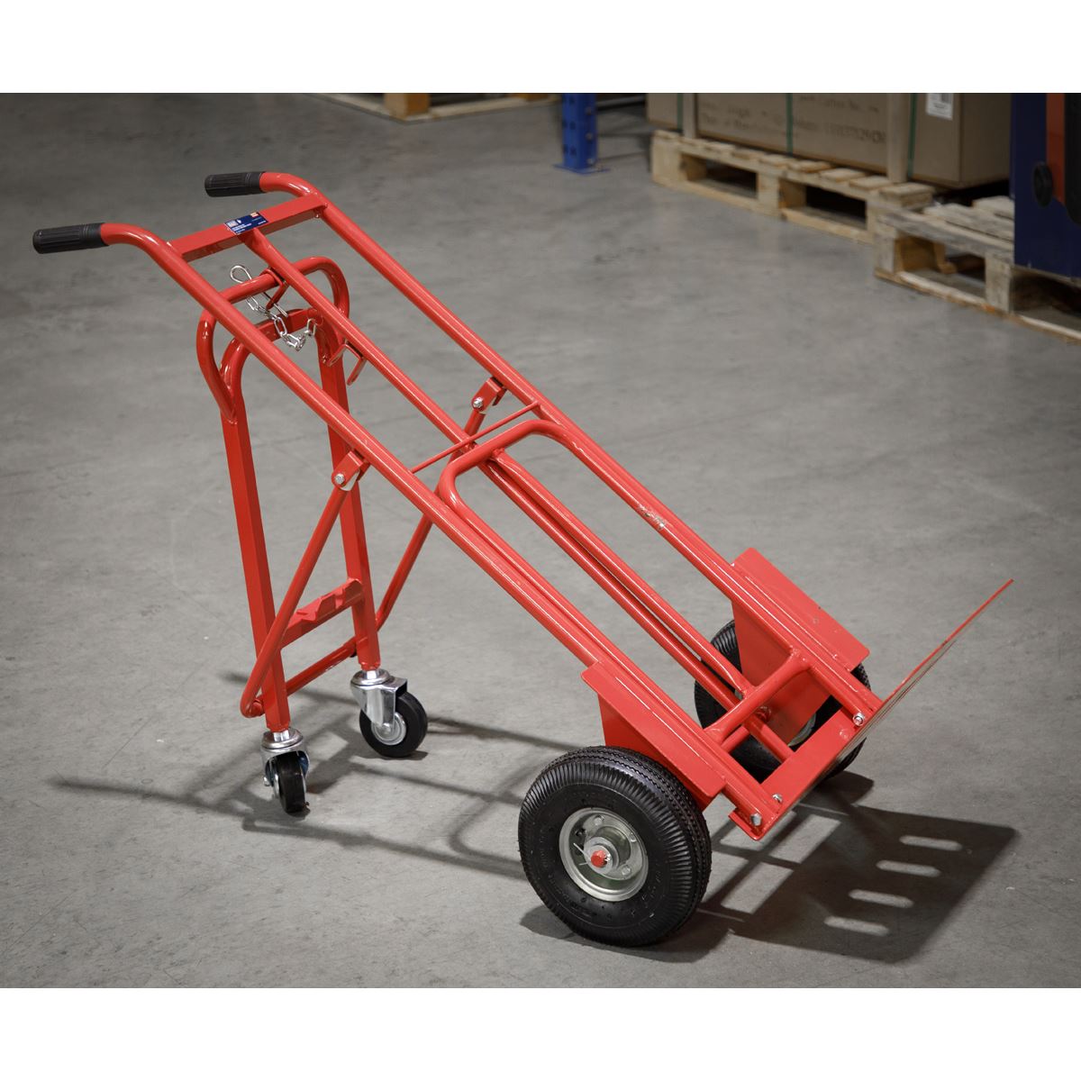Sealey Sack Truck 3-in-1 with Pneumatic Tyres 250kg Capacity CST989