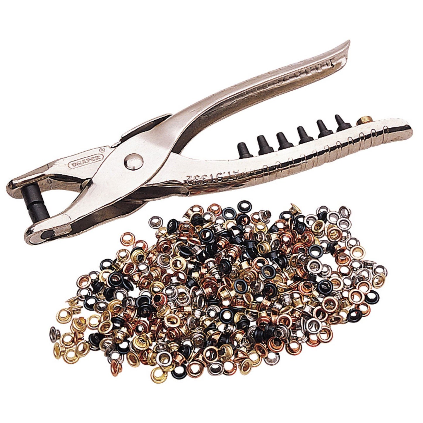 Draper Interchangeable Hole Punch and Eyelet Pliers (210mm) - 31096