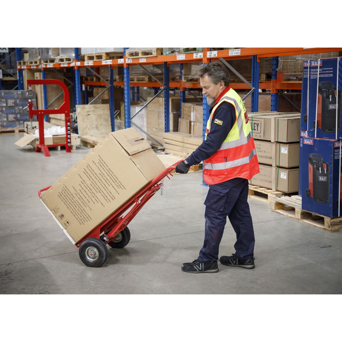 Sealey Sack Truck 3-in-1 with Pneumatic Tyres 250kg Capacity CST989