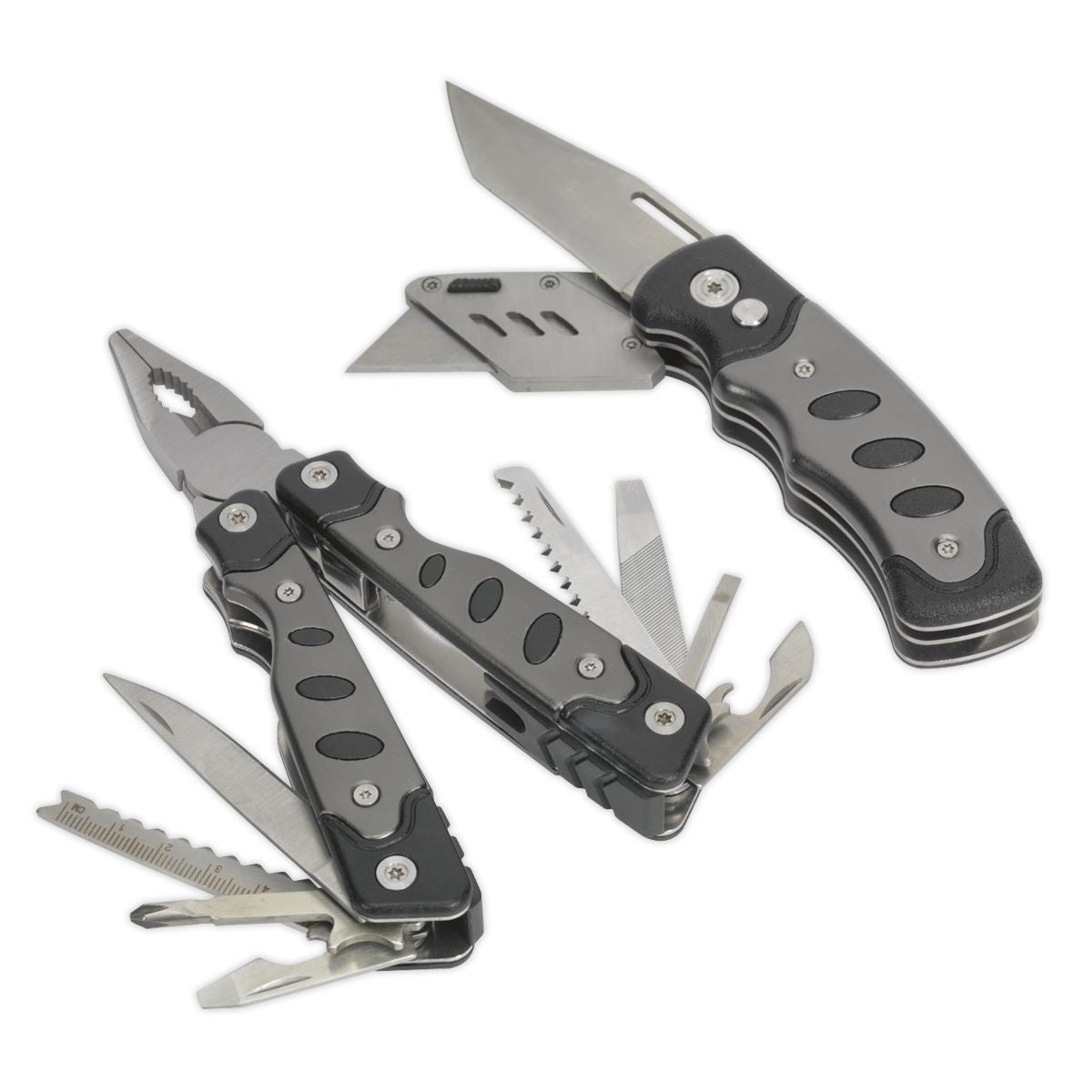 Sealey Multi-Tool & Twin Blade Knife Set 2pc 15-Function PK27