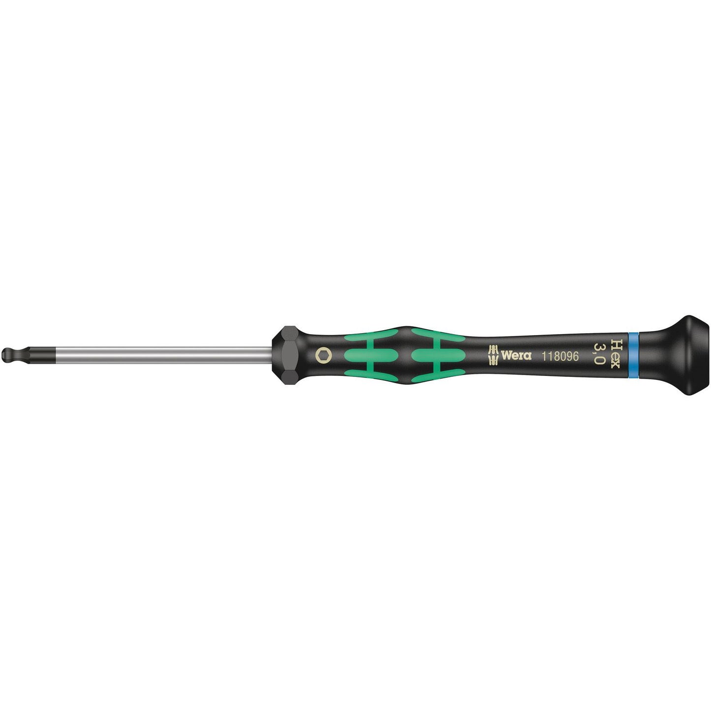 Wera 2052 Screwdriver Ballend Hex 3.0/60 Kraftform Micro 118096