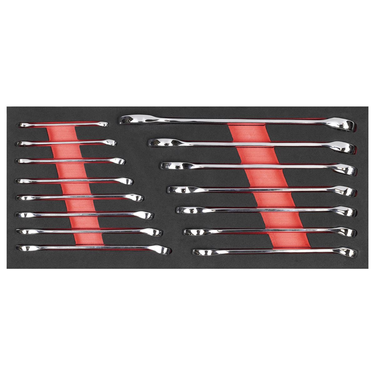 Sealey Premier Combination Spanner Set with Tool Tray 15pc TBT48