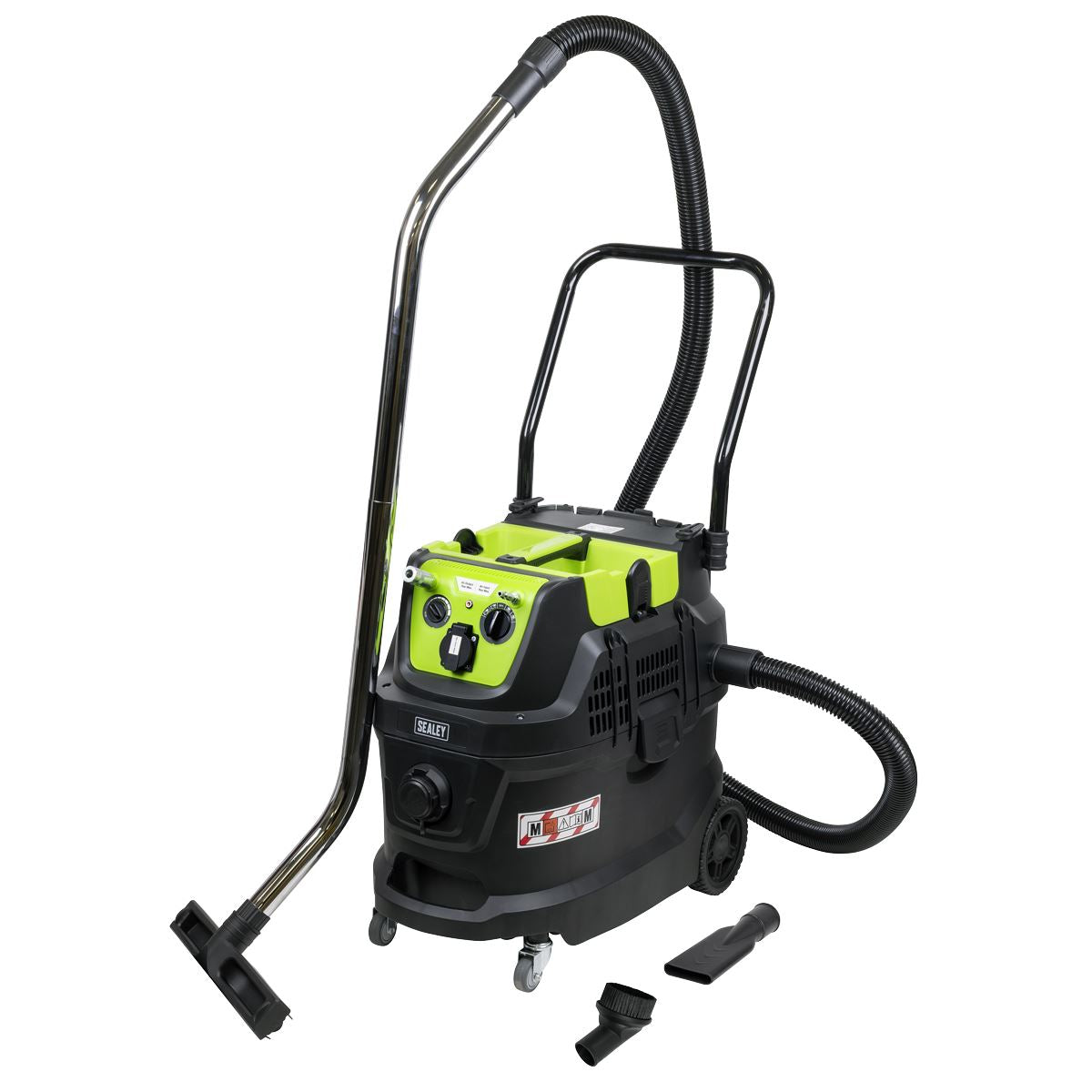 Sealey Dust-Free Wet & Dry Industrial Vacuum Cleaner 40L Plastic Drum Self-Clean