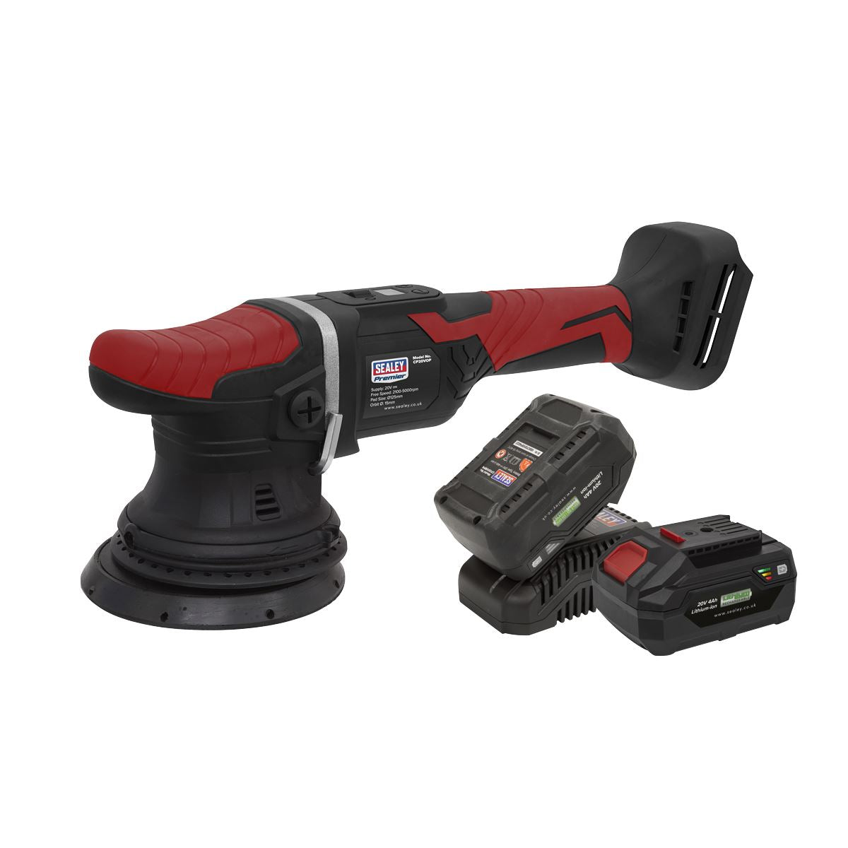 Sealey Cordless Orbital Polisher Kit 20V 125mm - 2 Batteries CP20VOPKIT2