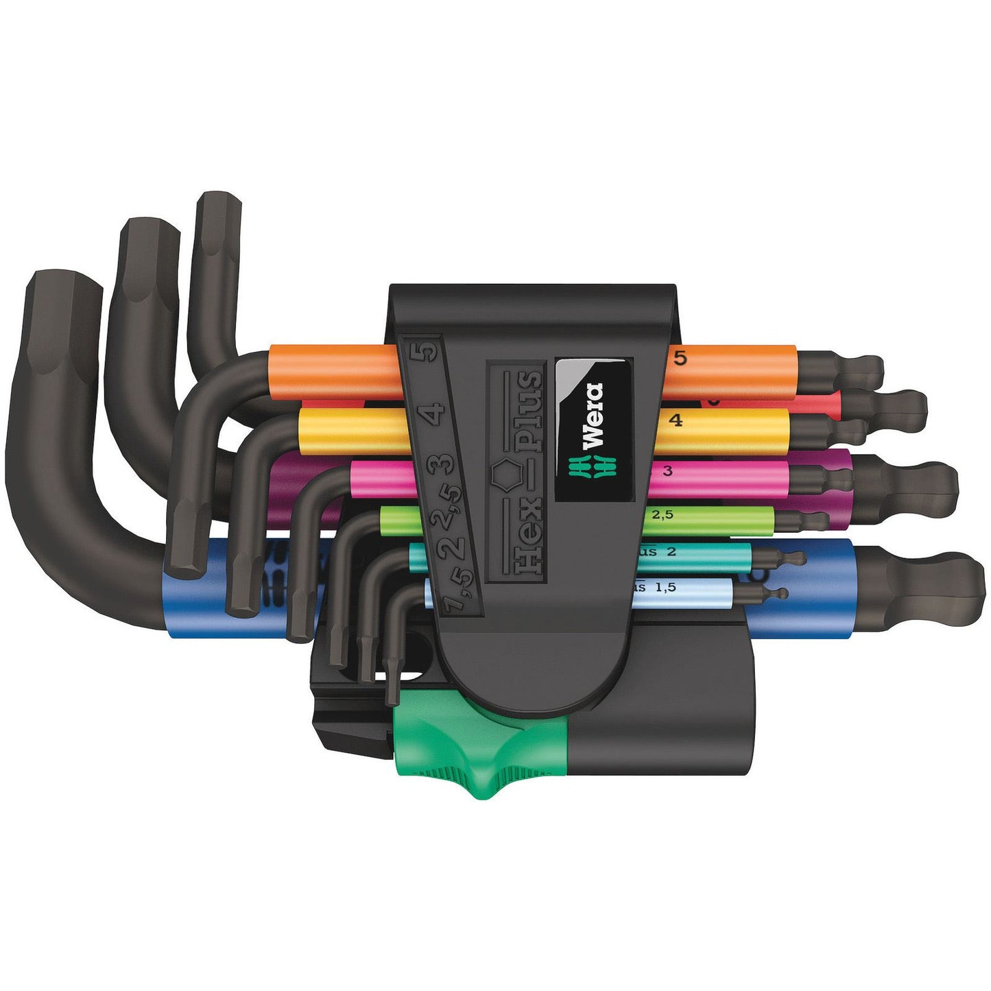 Wera 950/9 Hex-Plus Multicolour 2 L-Key Set Metric Blacklaser 9Pc 133164