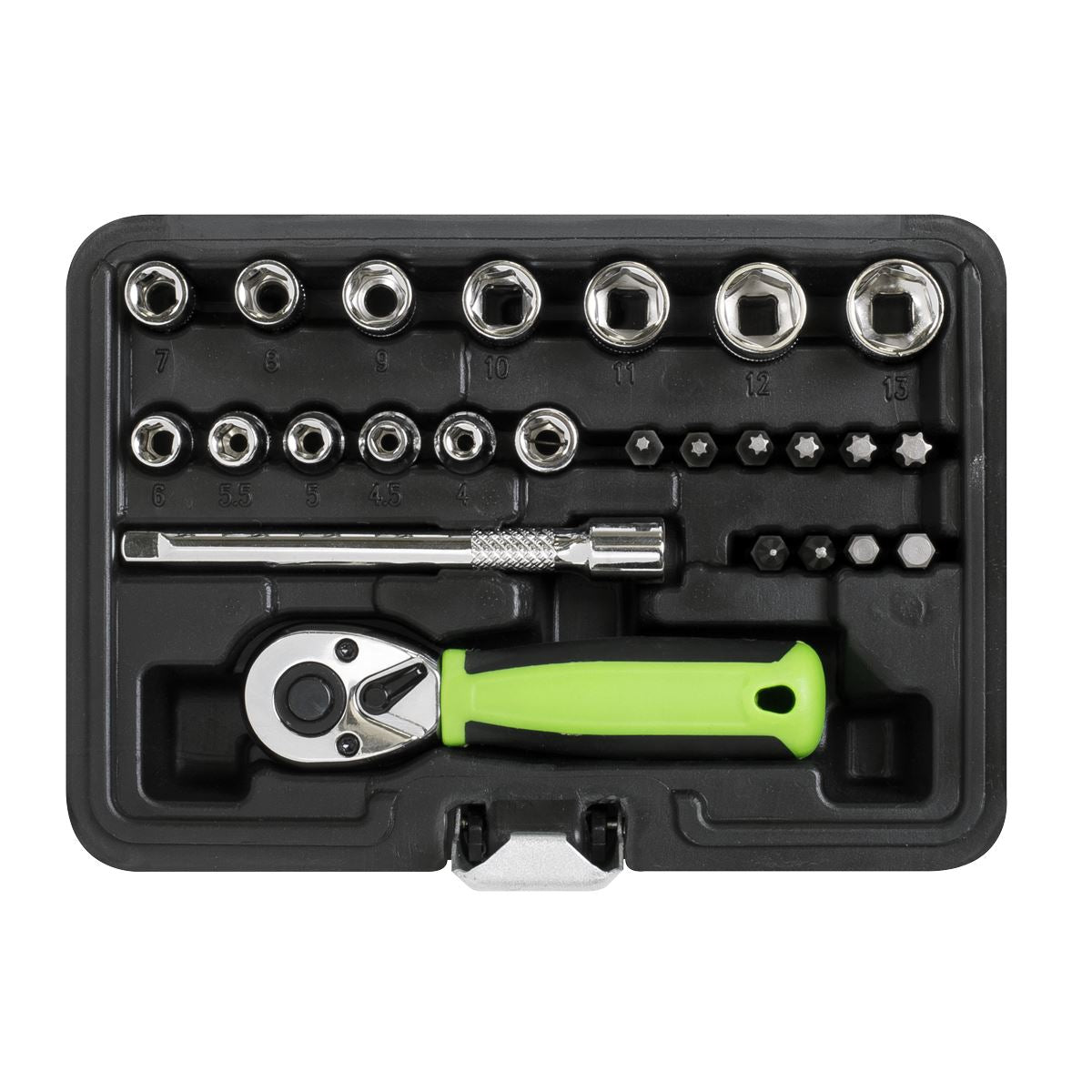 Sealey Socket Set 25pc 1/4"Sq Drive - Metric S01233