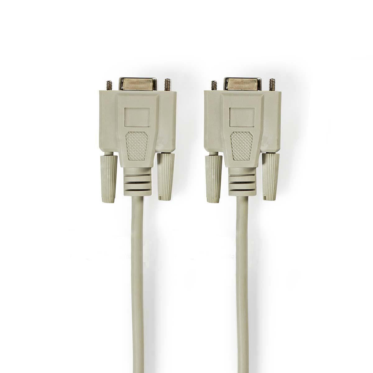 Nedis Null Modem Cable D-Sub 9-pin Female to D-Sub 9-pin Female 3m Ivory