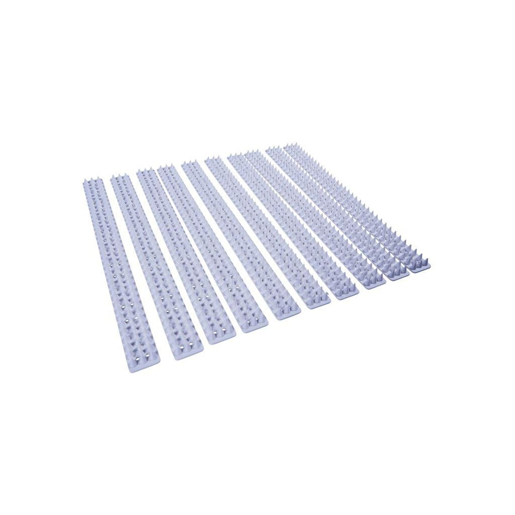 Amtech 10 Piece White Wall Fence Spikes Anti Climb Security Cat Bird Deterrent - S1607