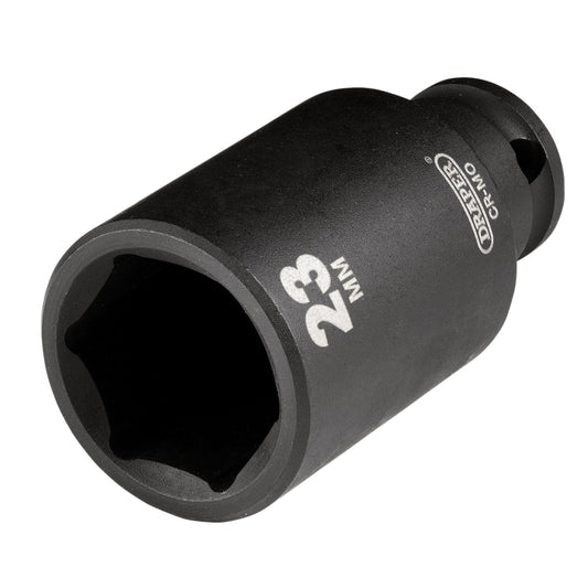 Draper HI-TORQ Metric Deep Impact Socket, 3/8" Sq. Dr., 23mm