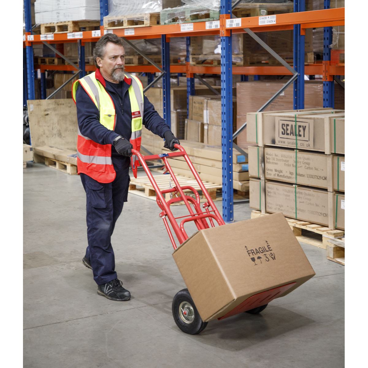 Sealey Sack Truck 3-in-1 with Pneumatic Tyres 250kg Capacity CST989