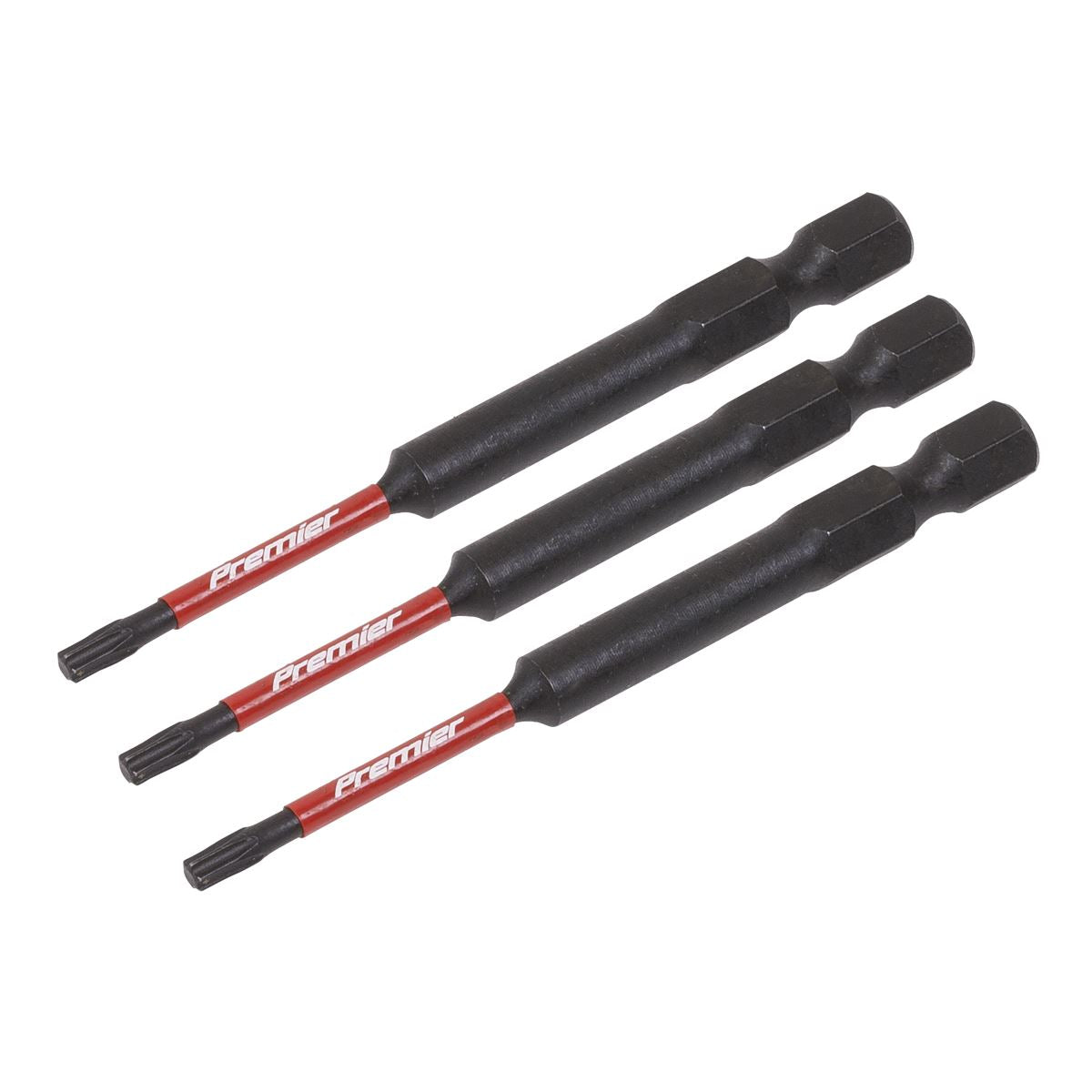 Sealey Premier TRX-Star* T10 Impact Power Tool Bits 75mm - 3pc AK8265