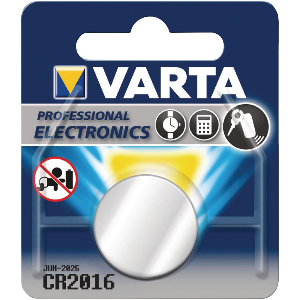 Varta 1x CR2016 Lithium Battery 3V 80mAh VARTA-CR2016