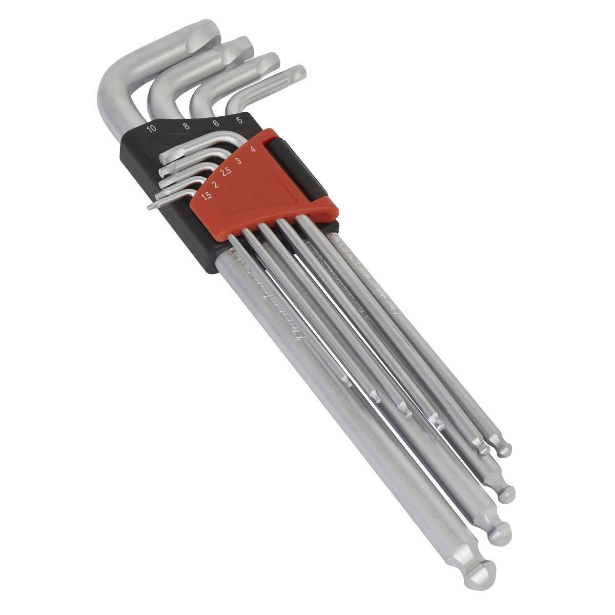Sealey Ball-End Hex Key Set 9pc Lock-On - Metric AK7180