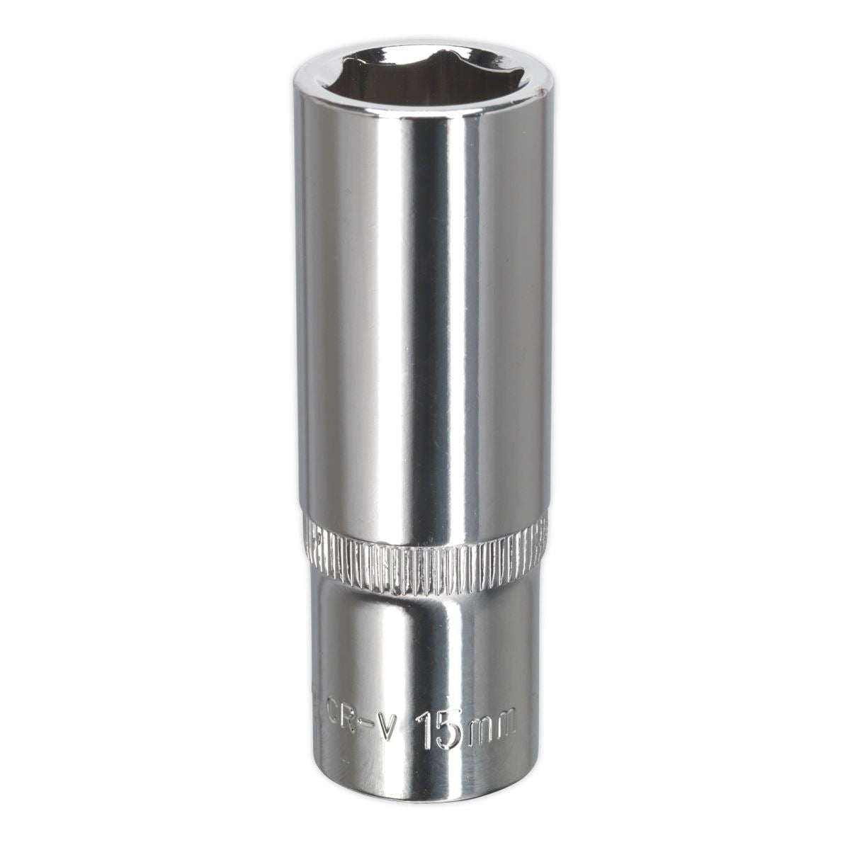 Sealey WallDrive Socket 15mm Deep 3/8"Sq Drive Fully Polished SP3815D