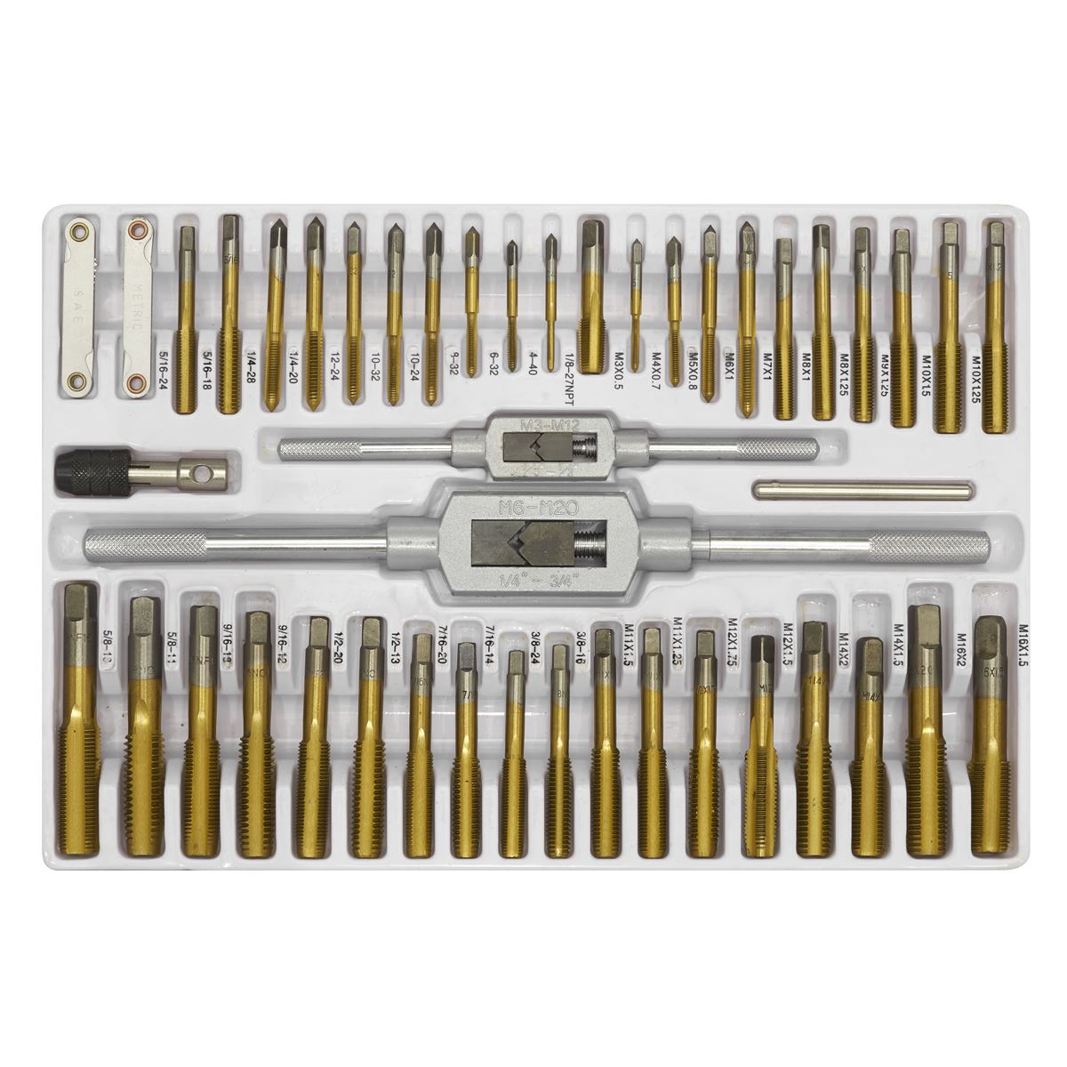 Sealey Tap & Die Set Hexagonal Metric & Imperial 86pc AK3086HIM