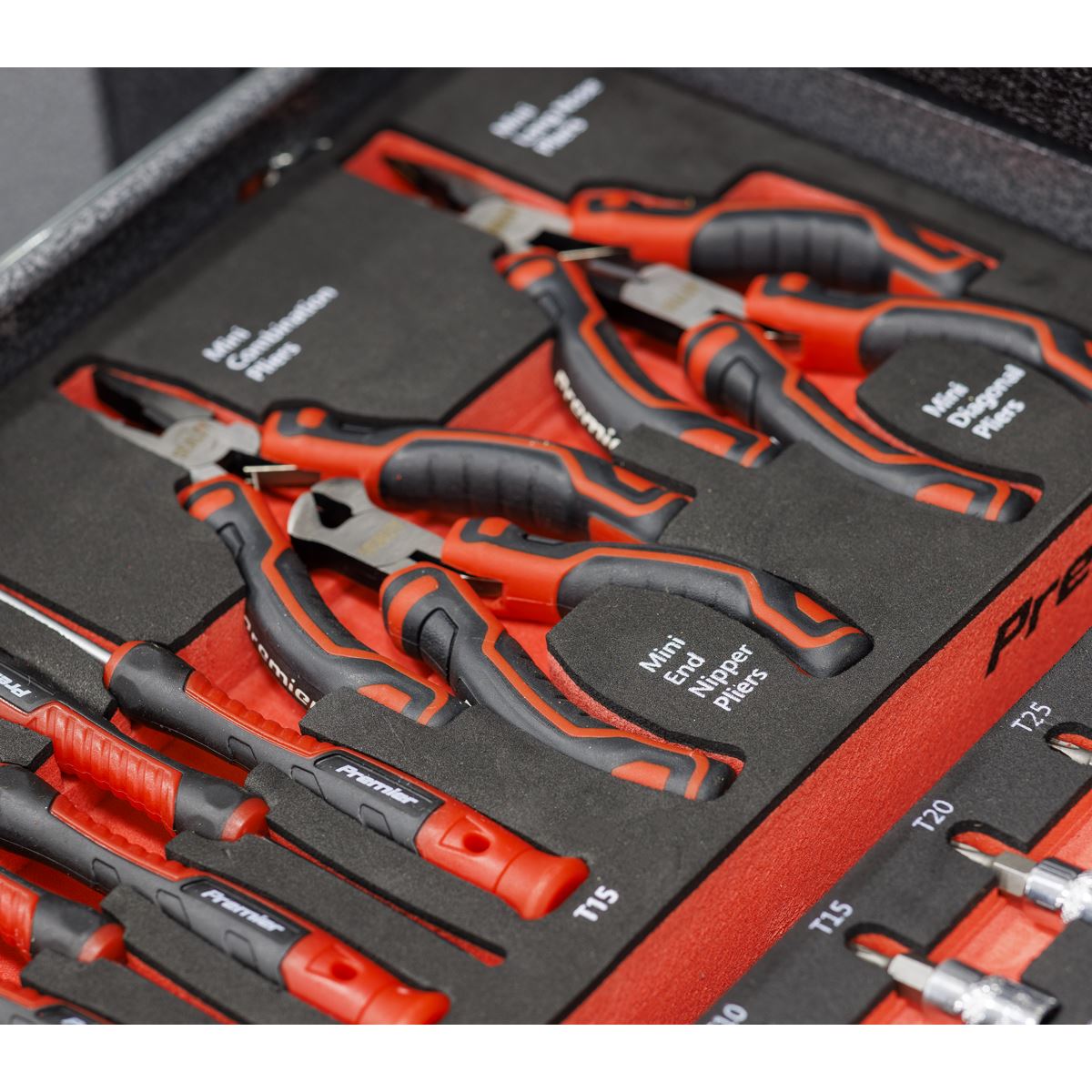 Sealey Premier Precision Screwdriver & Mini Pliers Set with Tool Tray 17pc TBT67