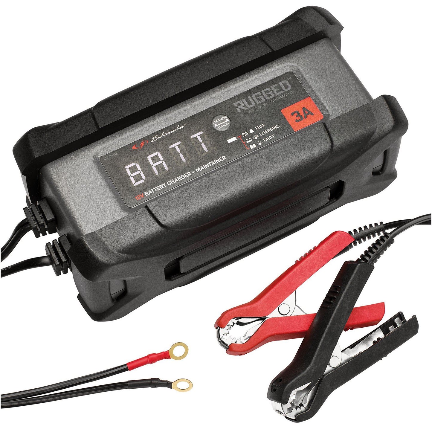 Schumacher SPX458 Rugged 12V Battery Charger and Maintainer, 3A