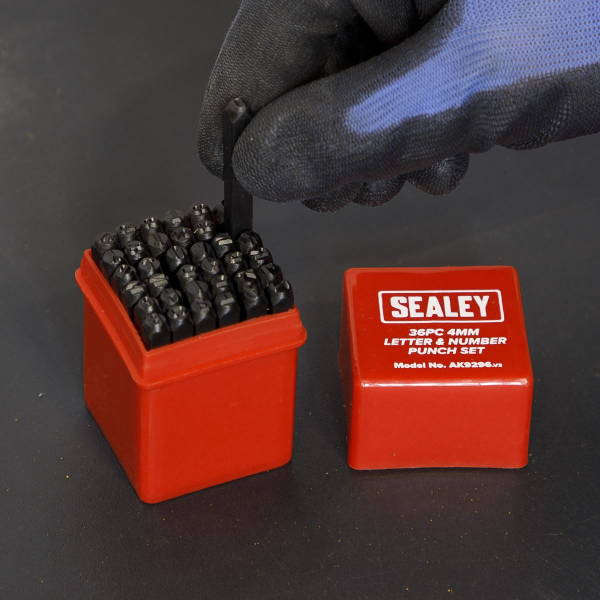 Sealey Letter & Number Punch Set 36pc 4mm AK9296