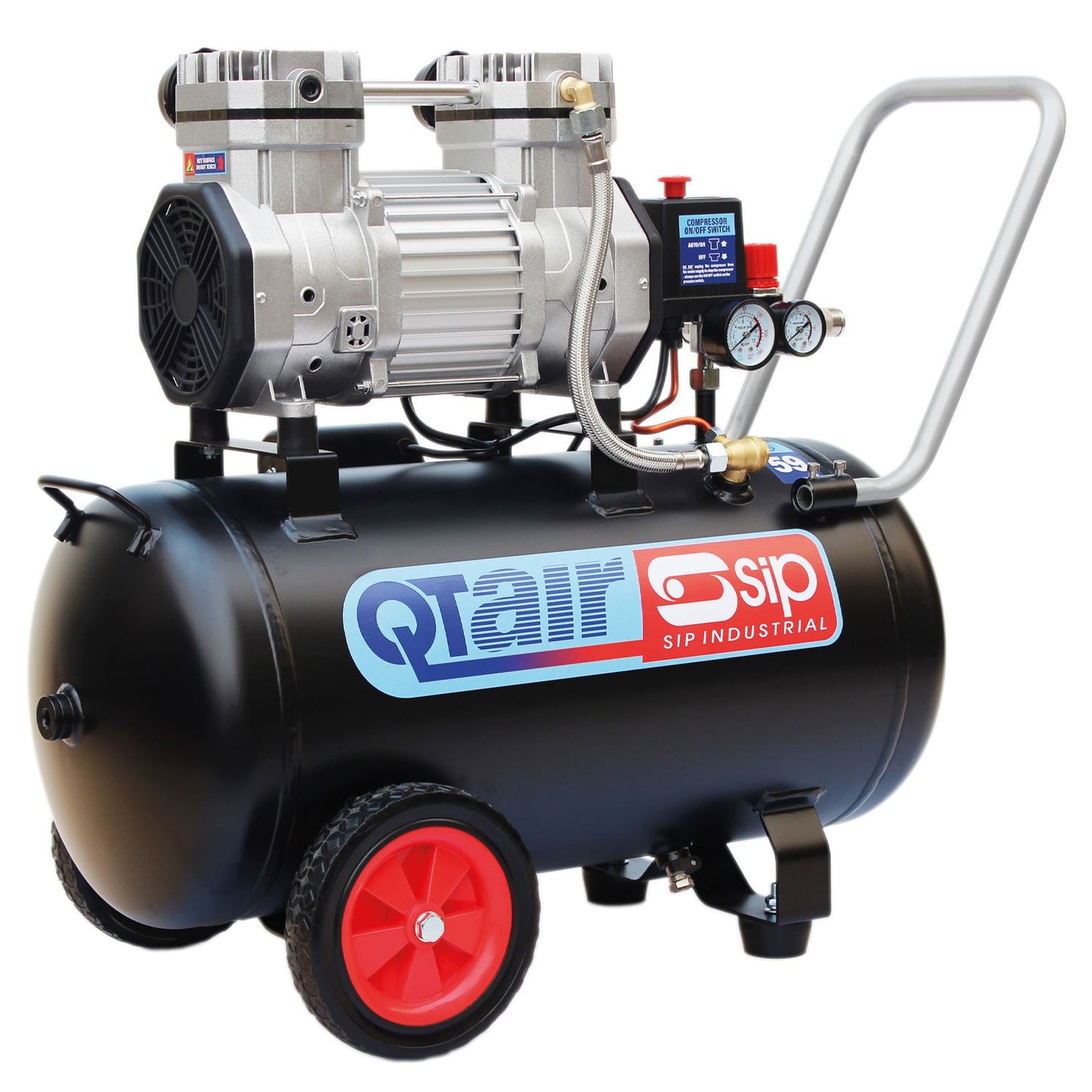 SIP QT AIR DD 1.5hp 50ltr Ultra Low Noise Oil-Free Direct Drive Compressor
