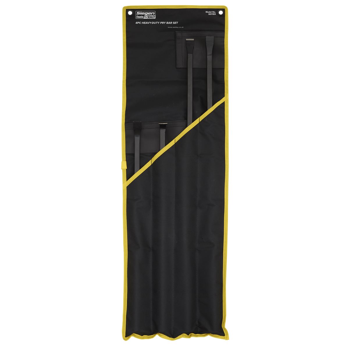 Sealey Pry Bar Set 4pc Heavy Duty with Hammer Cap S01193