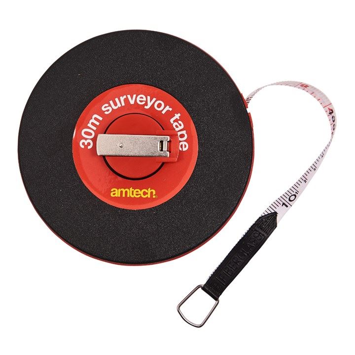 30m Surveyor Builders Fibreglass Measuring Tape Measure 100ft Metric Imperial - P1800