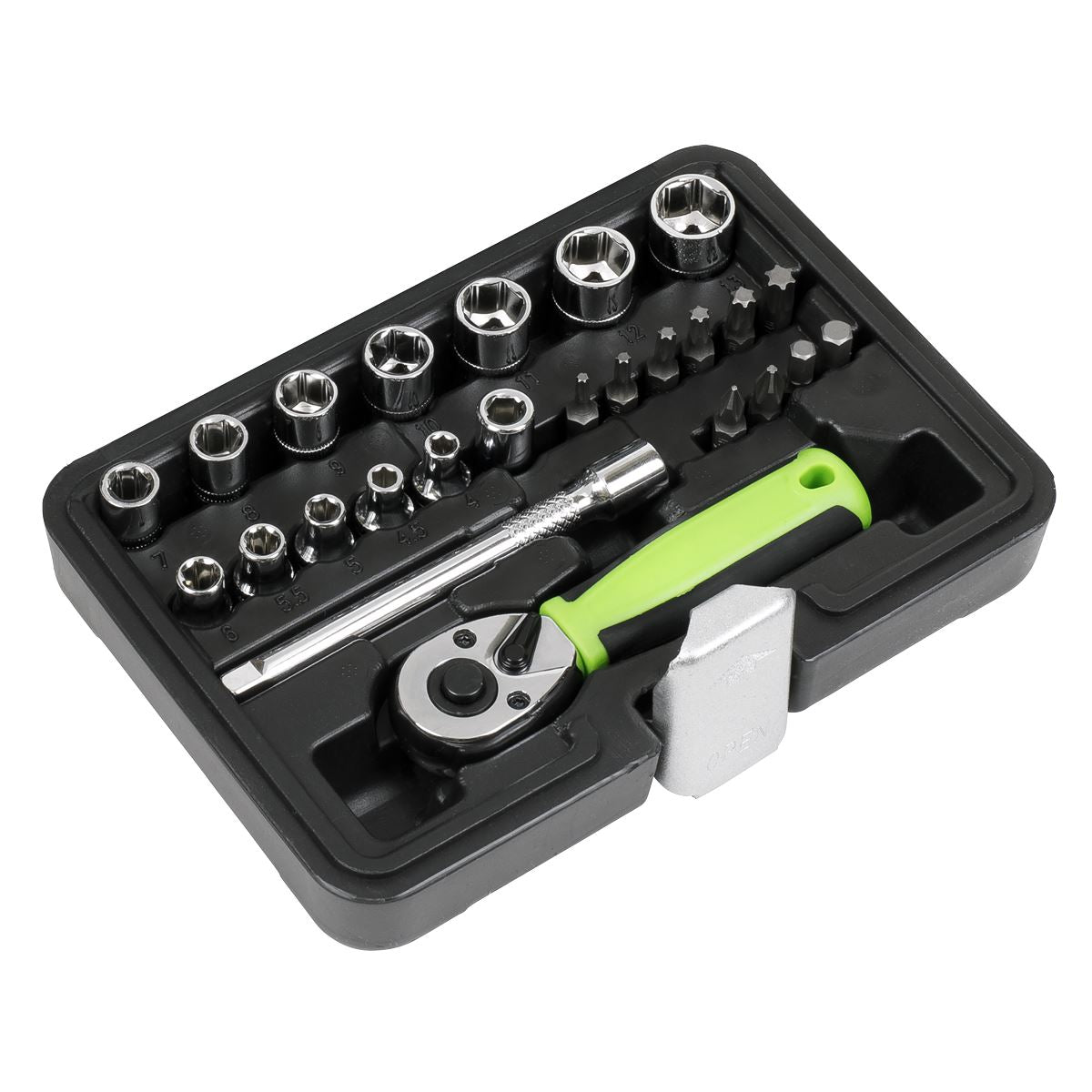 Sealey Socket Set 25pc 1/4"Sq Drive - Metric S01233