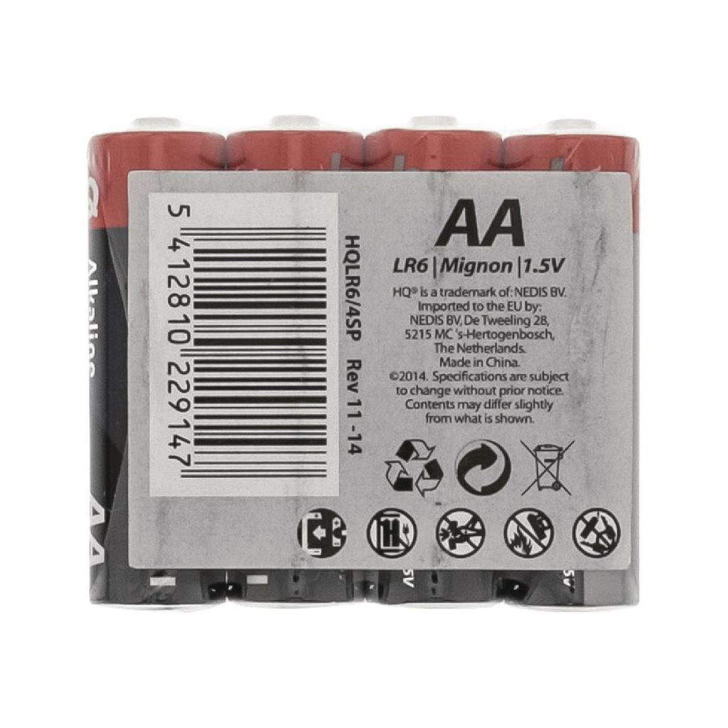 HQ Alkaline AA battery 4-shrink pack - BAAKLR64SP