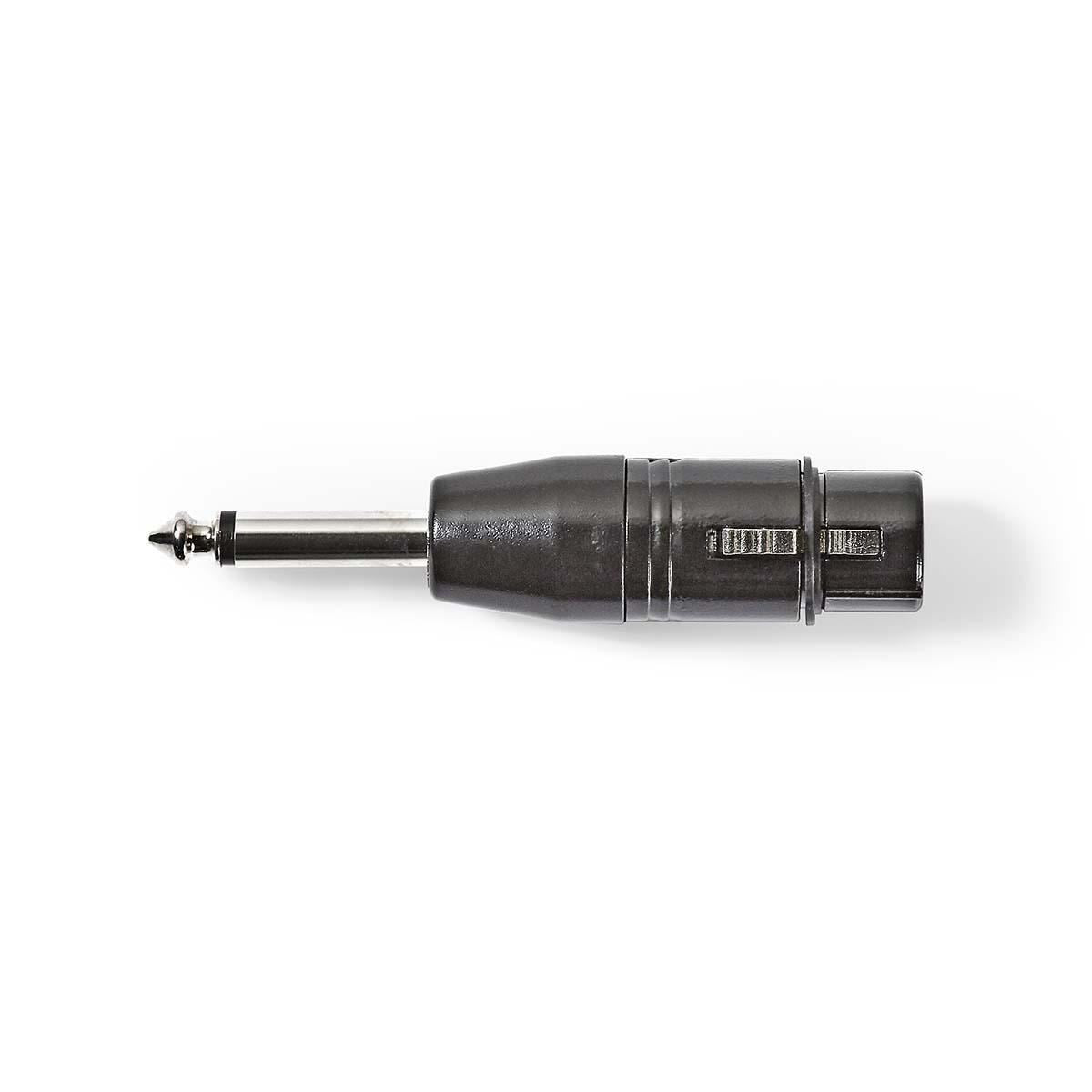 Nedis XLR Adapter Mono XLR 3-pin Female to 6.35mm Male Black COTP15940BK