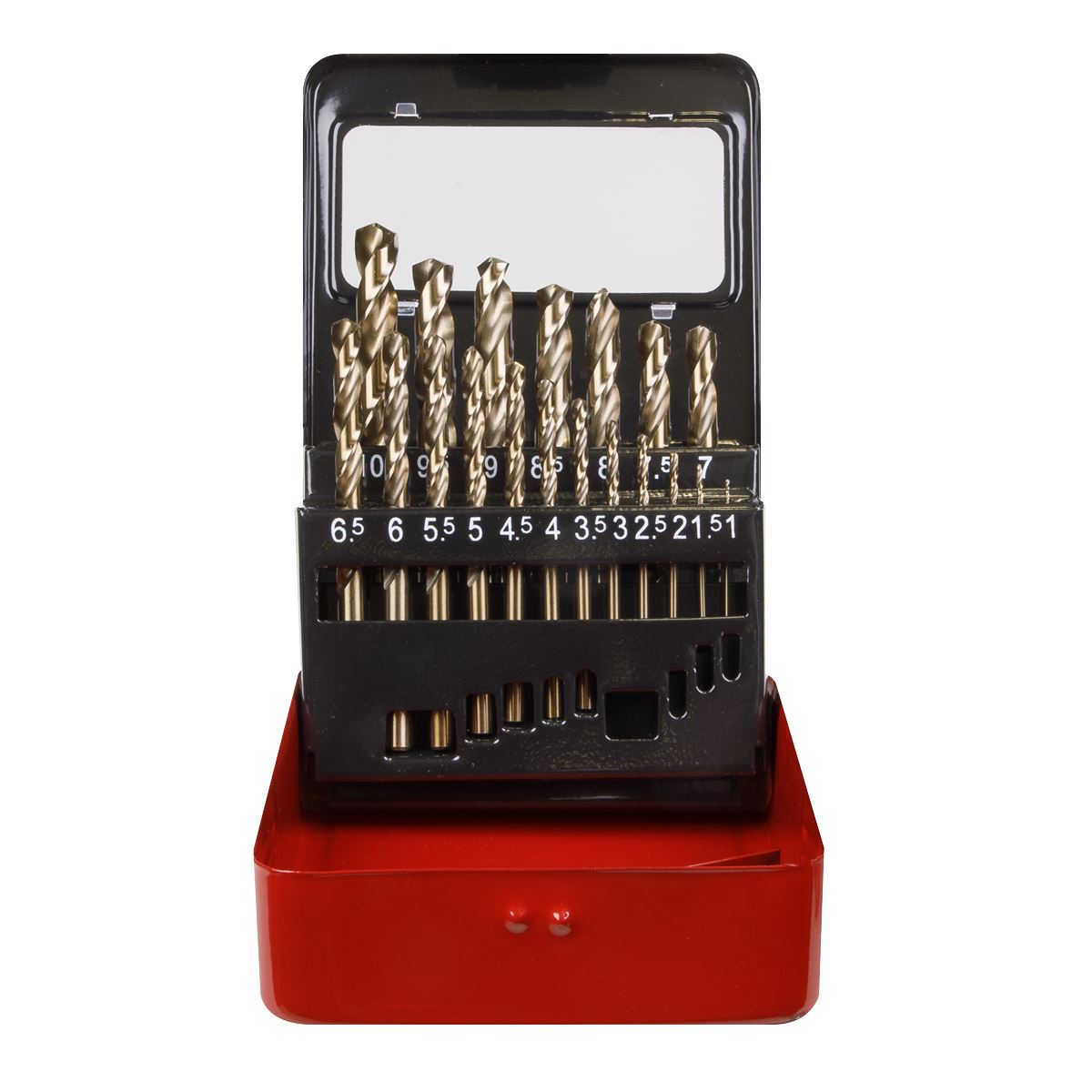 Sealey HSS Cobalt Split Point Fully Ground Drill Bit Set 19pc MM AK4701