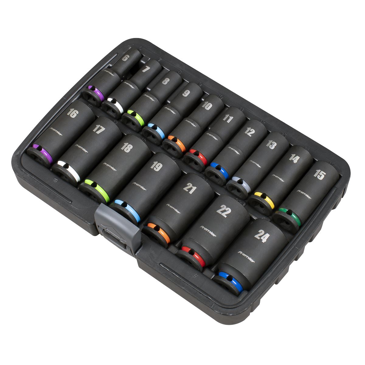 Sealey Premier Deep Impact Socket Set 3/8�Sq Drive 17pc AK68219